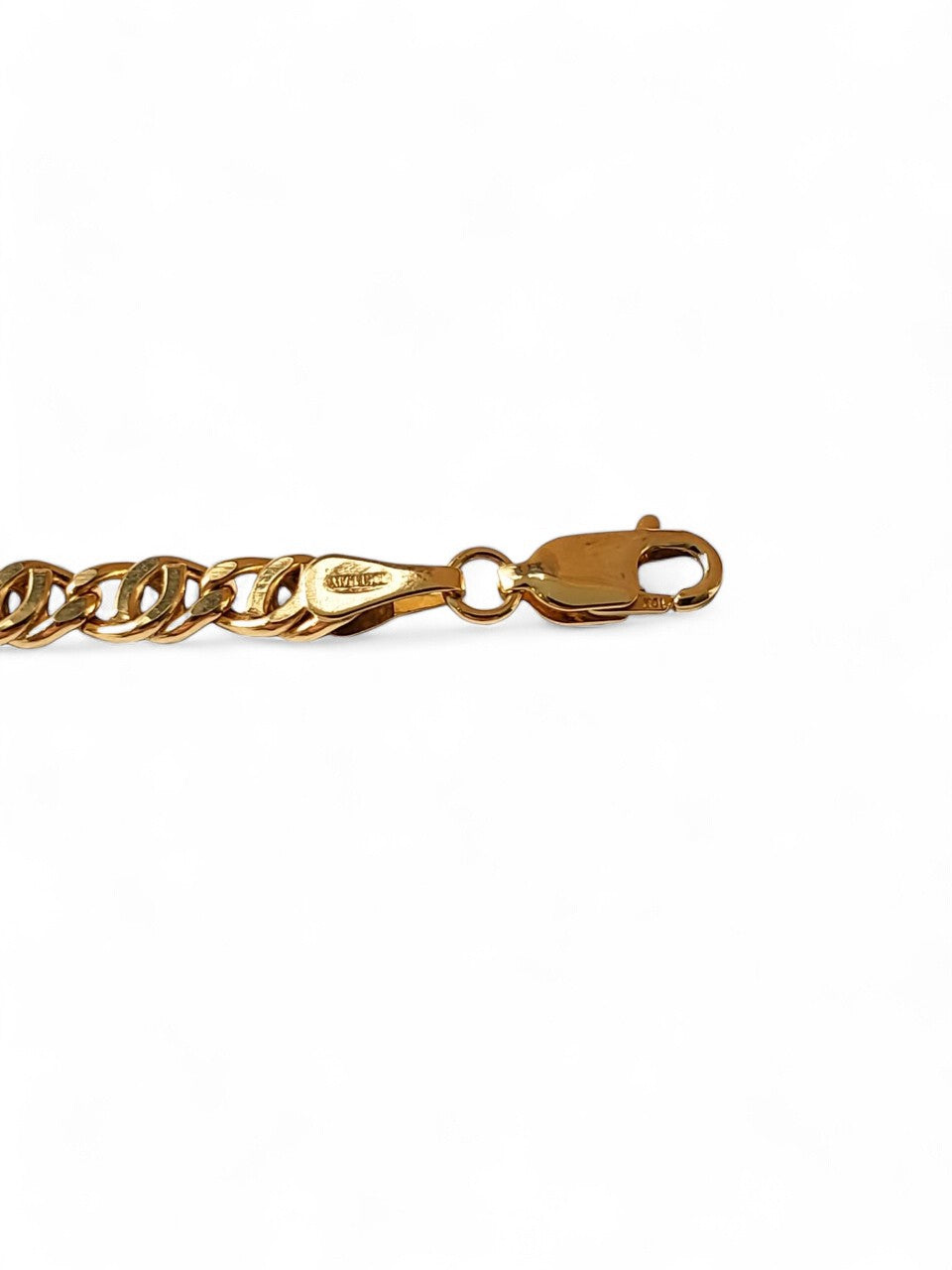 10K Yellow Gold Tiger Eye Link Chain Bracelet - Tinamel Jewellery
