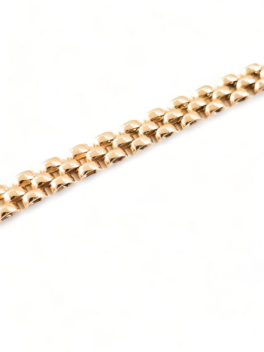 10K Yellow Gold Panther Link Chain Bracelet 5.5mm - Tinamel Jewellery