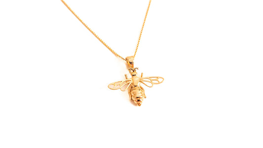 10k Yellow Gold Bee Necklace - Tinamel Jewellery