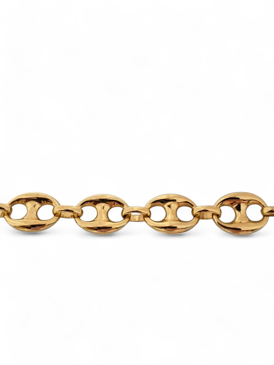 10K Yellow Gold Puffed Gucci Chain Bracelet 10.8MM - Tinamel Jewellery