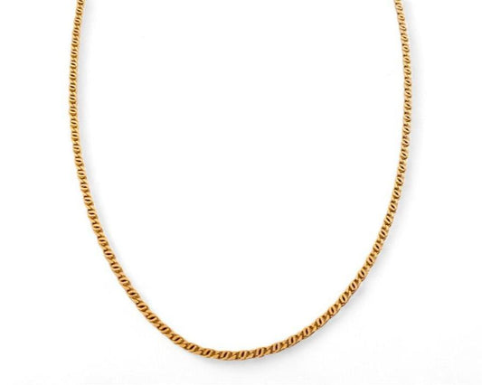 3.0mm 10K Yellow Gold Tiger Eye Chain - 22" - Tinamel Jewellery