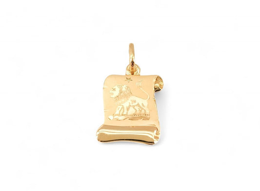 10k Yellow Gold Leo Zodiac Pendant - Tinamel Jewellery