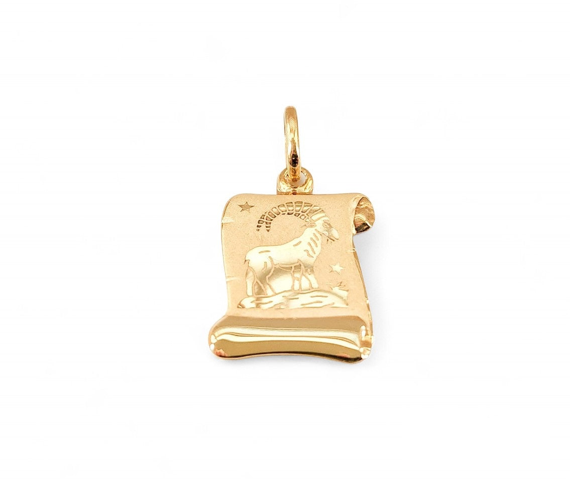 10k Yellow Gold Capricorn Zodiac Pendant - Tinamel Jewellery