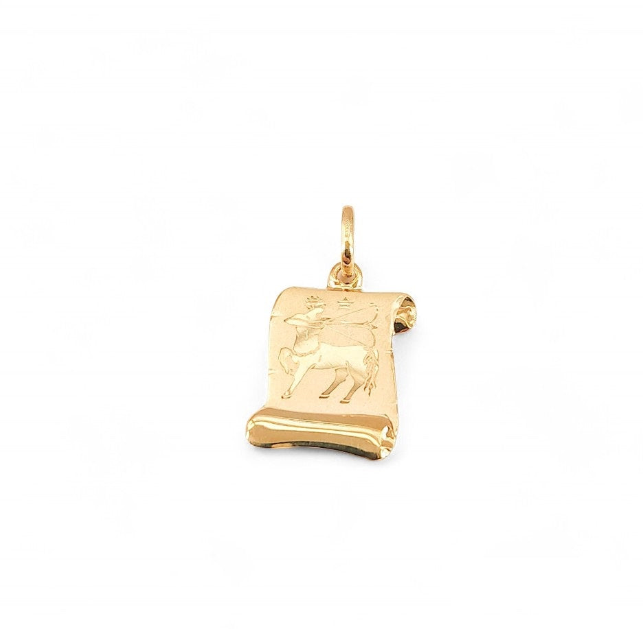 10k Yellow Gold Sagittarius Zodiac Pendant - Tinamel Jewellery