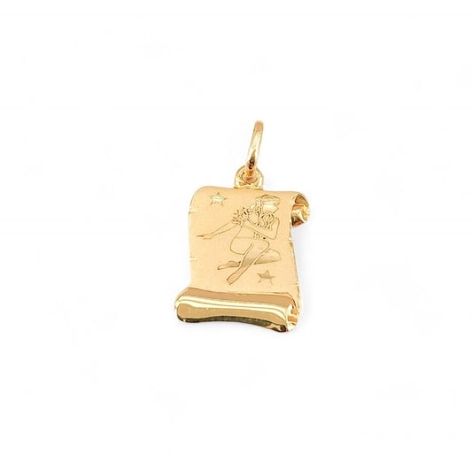 10k Yellow Gold Virgo Zodiac Pendant - Tinamel Jewellery