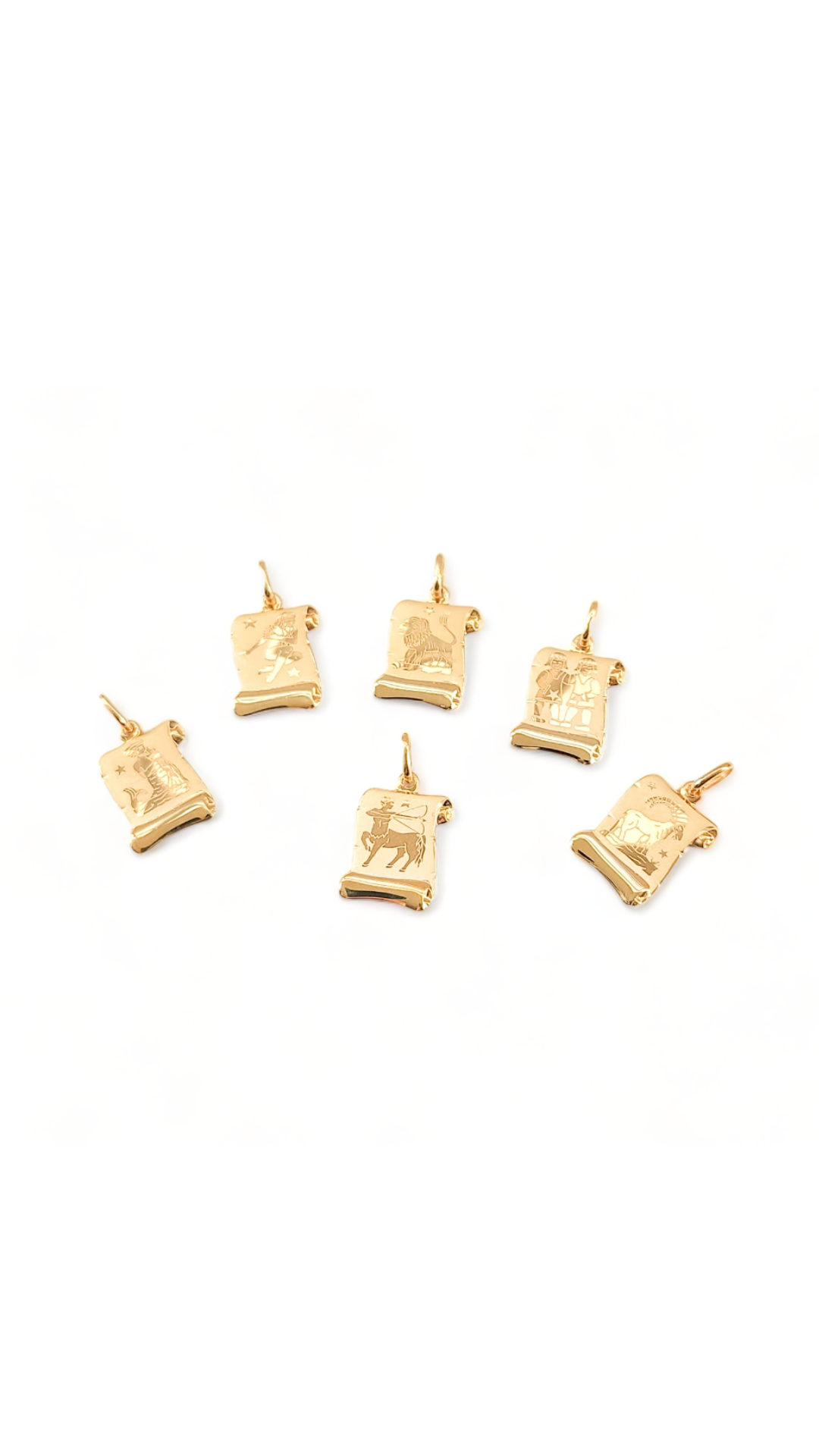 10k Yellow Gold Gemini Zodiac Pendant - Tinamel Jewellery