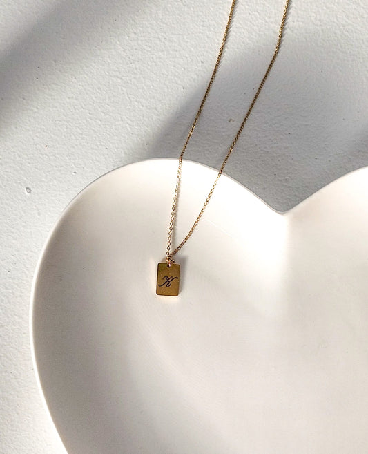 Engravable Rectangle Necklace - Tinamel Jewellery