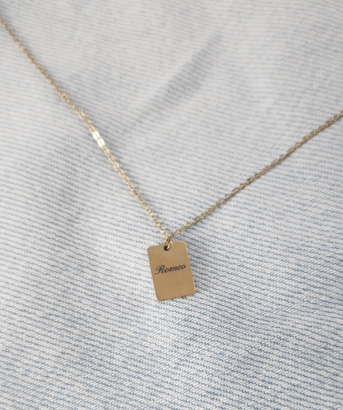 Engravable Rectangle Necklace - Tinamel Jewellery