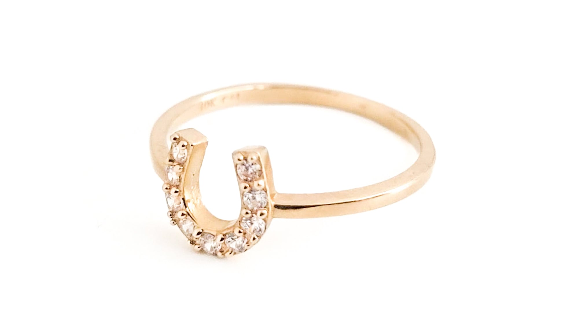 10k Yellow Gold Horseshoe Ring - Tinamel Jewellery