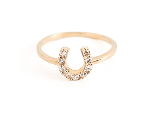 10k Yellow Gold Horseshoe Ring - Tinamel Jewellery