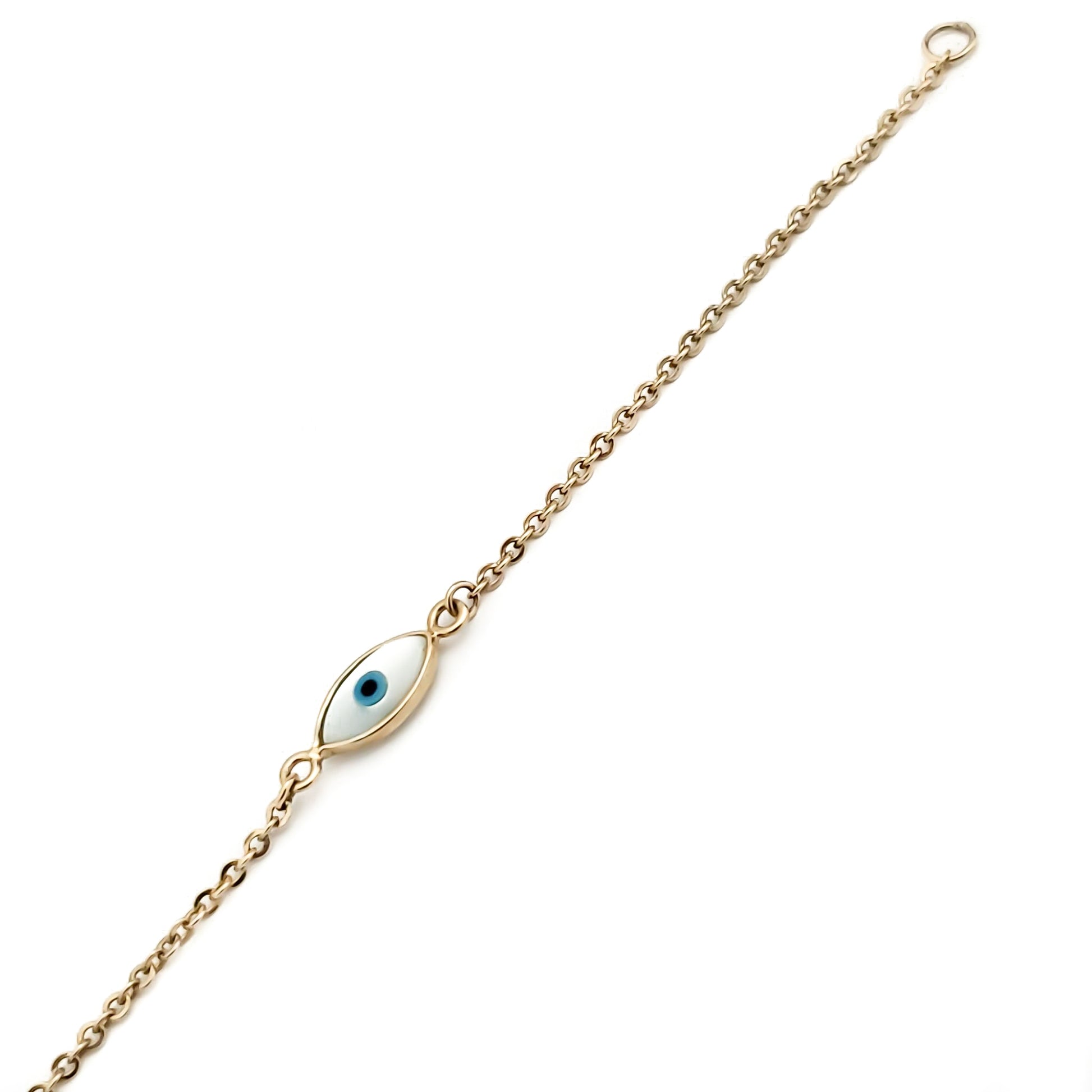 10k Yellow Gold Evil Eye Bracelet - Tinamel Jewellery