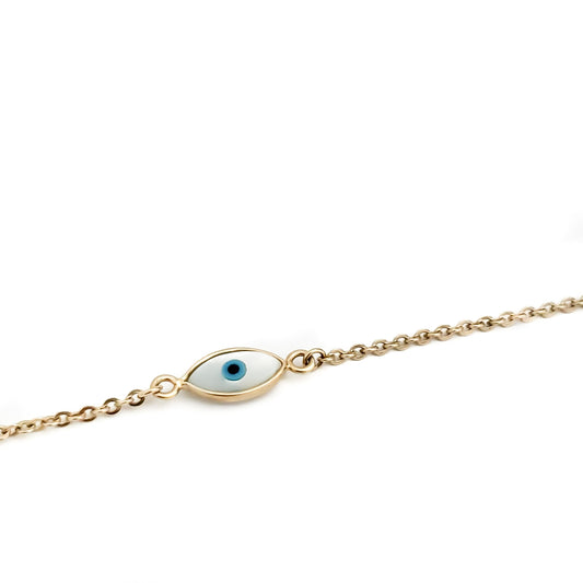 10k Yellow Gold Evil Eye Bracelet - Tinamel Jewellery