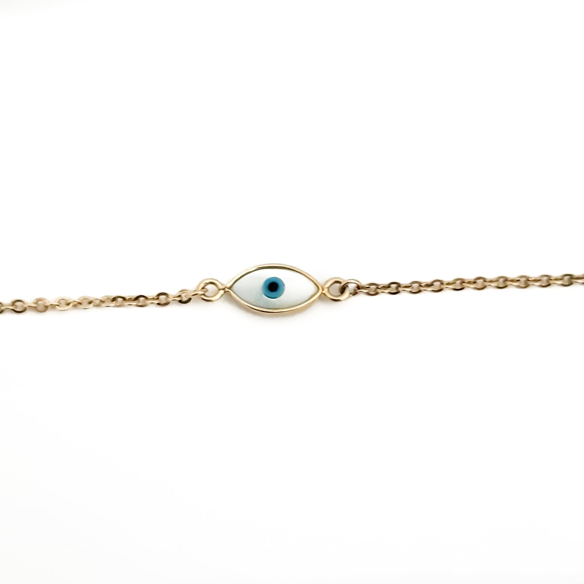 10k Yellow Gold Evil Eye Bracelet - Tinamel Jewellery