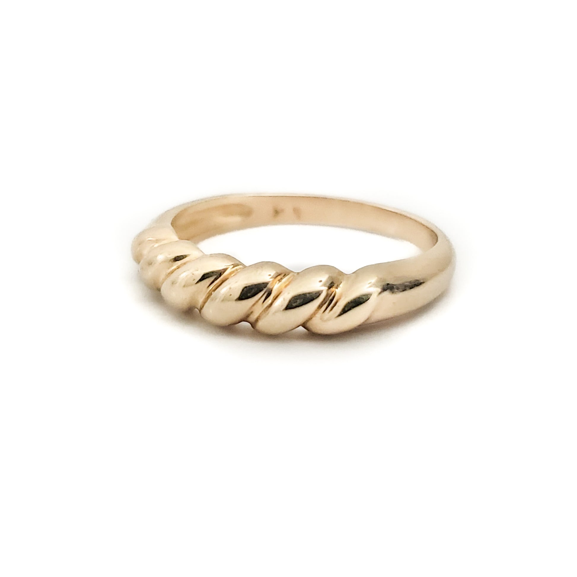 10k Yellow Gold Croissant Ring - Tinamel Jewellery